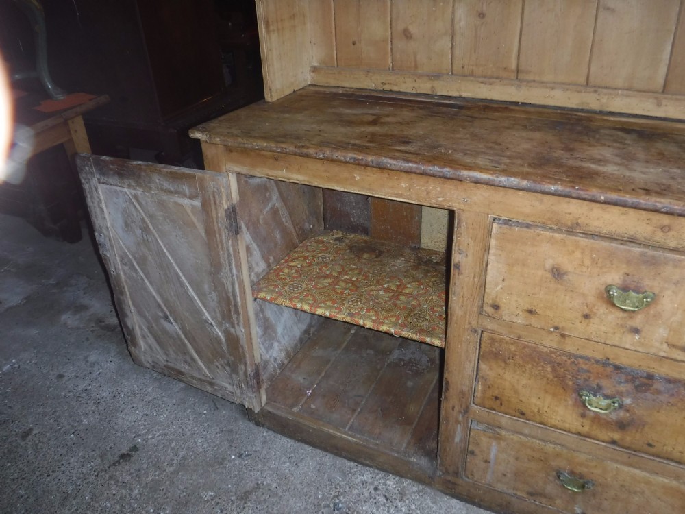 19th century 2 part pine kitchen dresser View VI