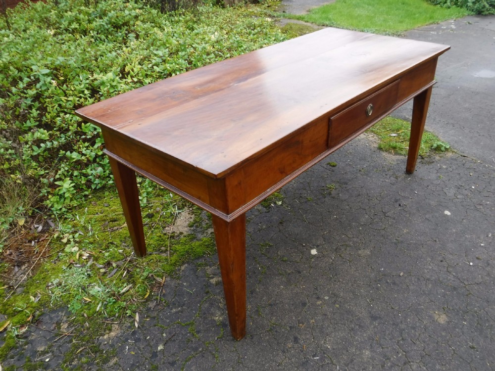 Solid 19th century Italian walnut  8 seater kitchen dining table View IV