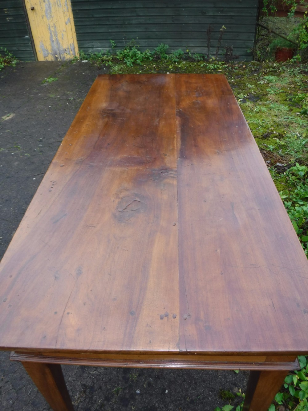 Solid 19th century Italian walnut  8 seater kitchen dining table View V