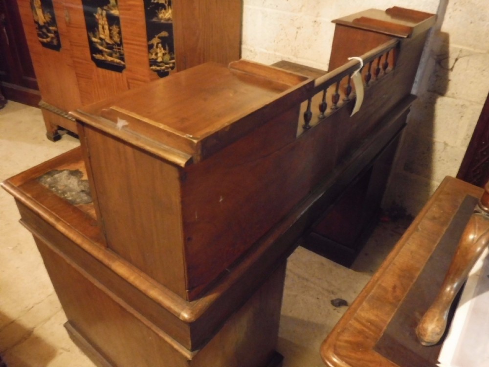 19th century mahogany kneehole pedestal 