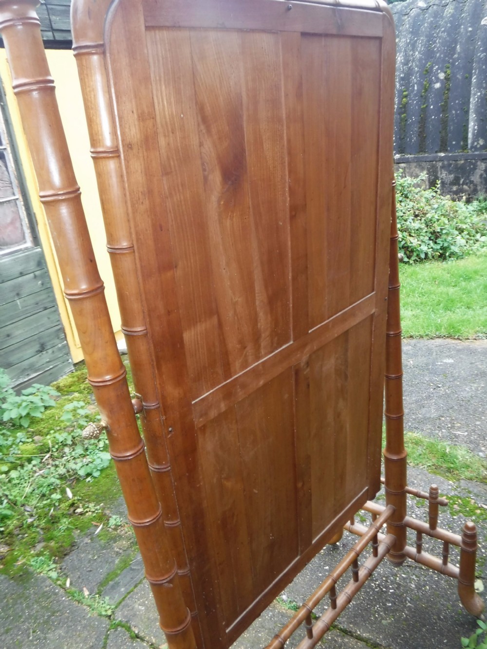 Good sized 19th century simulated bamboo cheval mirror View II