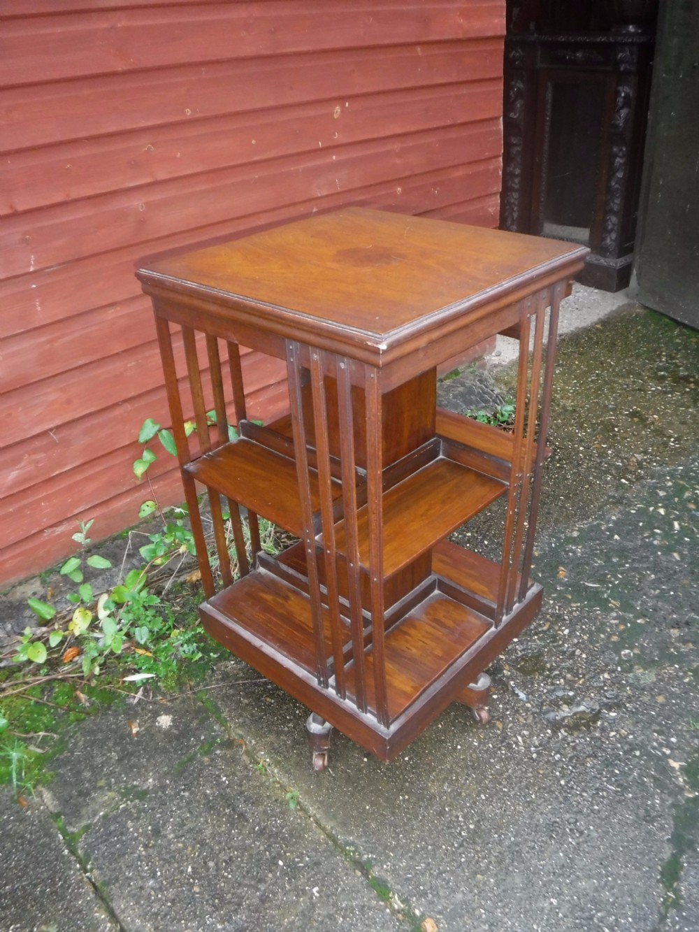 Edwardian revolving bookcase View II