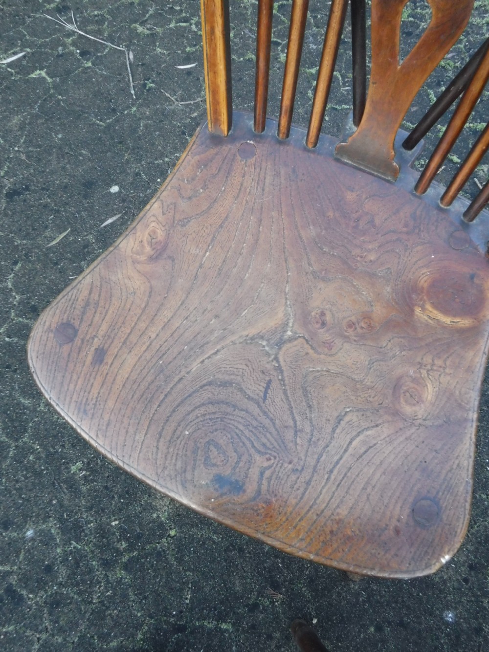 Pair of Early Victorian Windsor wheel back chairs View II
