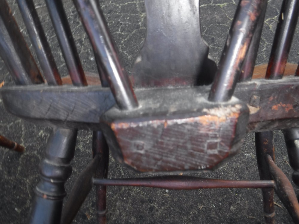 Pair of Early Victorian Windsor wheel back chairs View VI