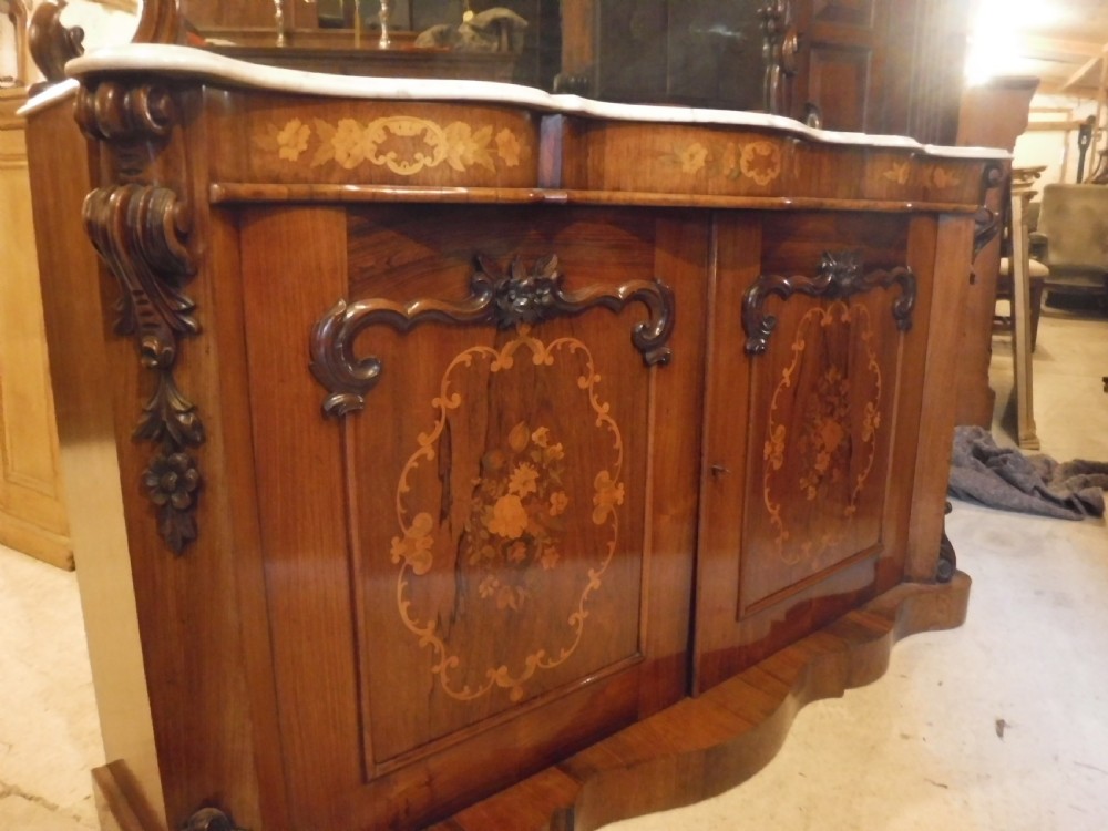Good quality inlaid rosewood side cabinet View II