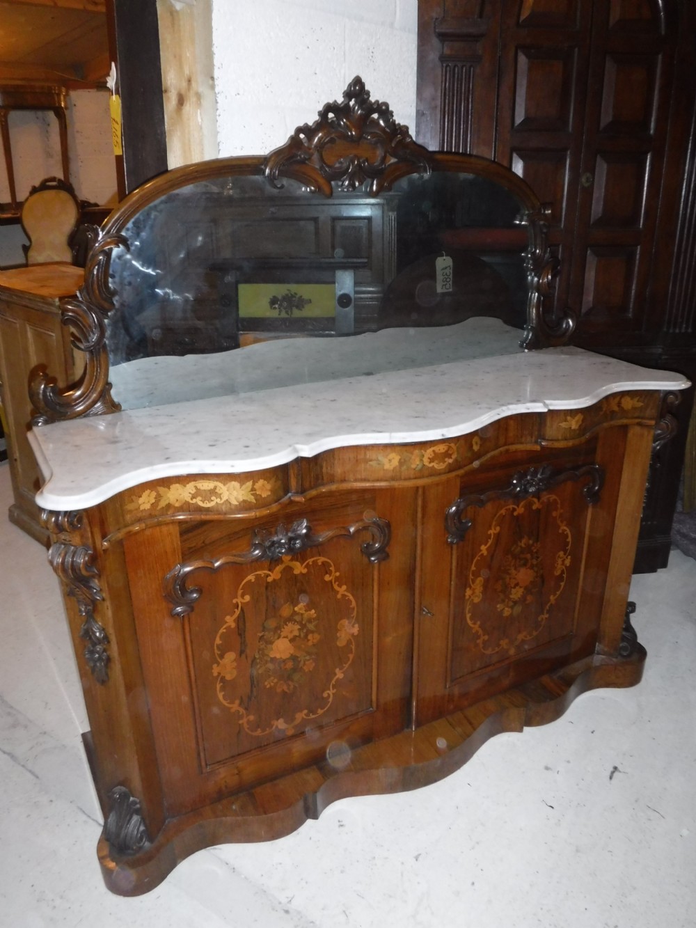 Good quality inlaid rosewood side cabinet View VI