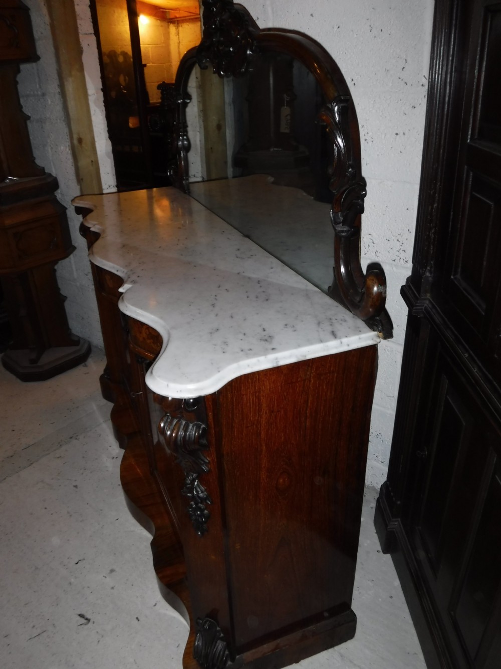 Good quality inlaid rosewood side cabinet View VIII