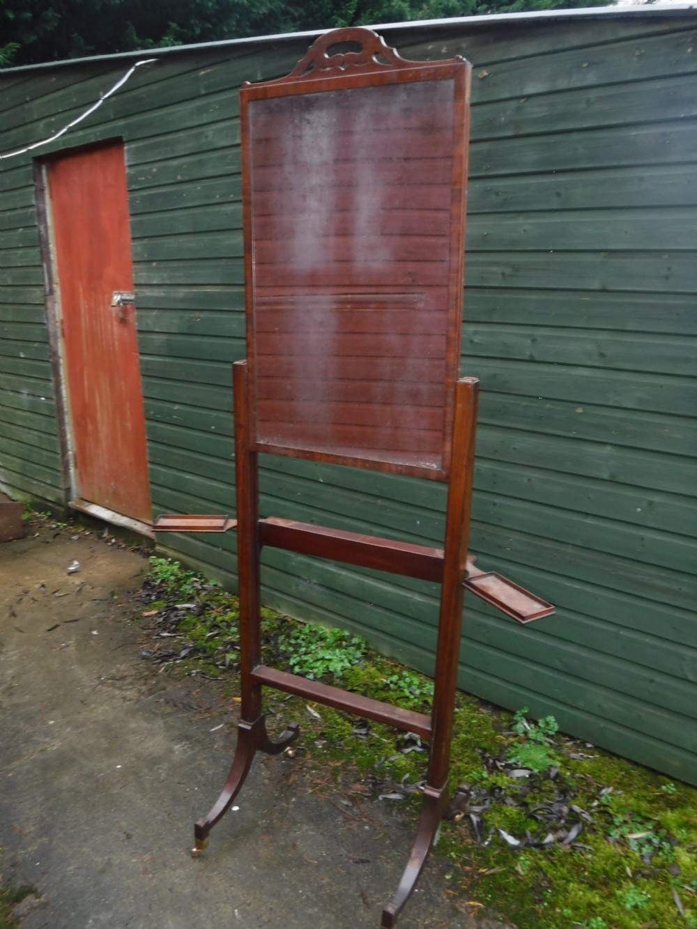 19th century adjustable height cheval dressing mirror View IV