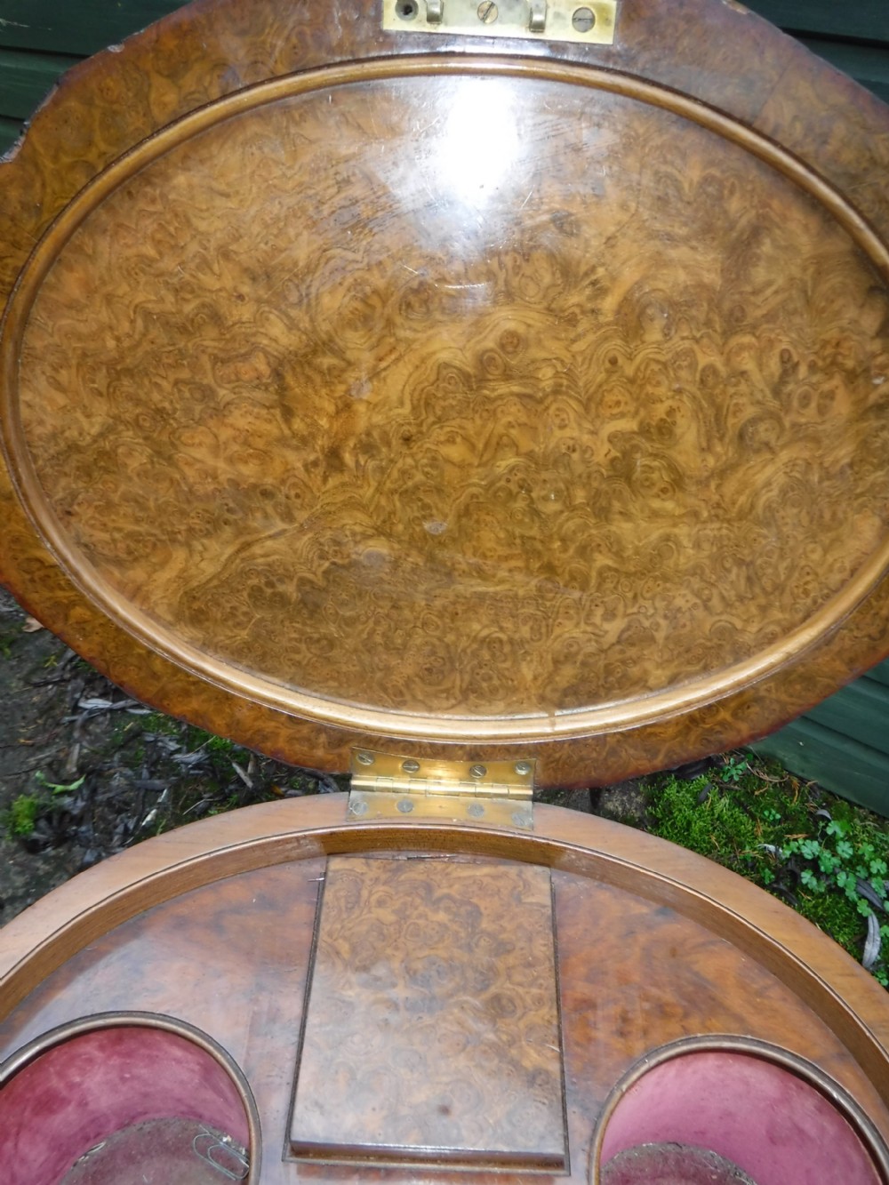 Mid 19th century walnut teapoy View III