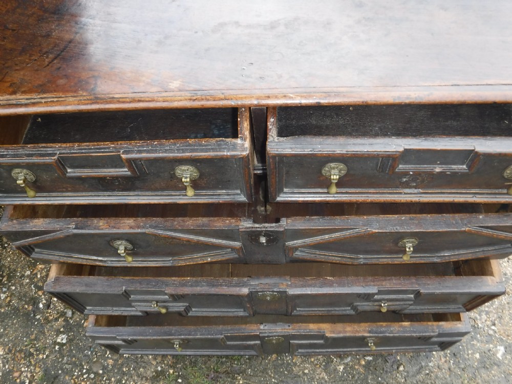 Late 17th century oak chest of 4l drawers View IX