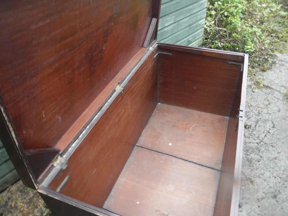 Late Georgian mahogany caddy top  blanket chest View V