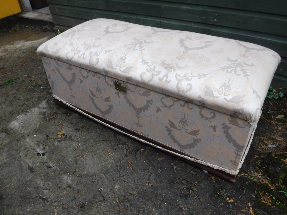 19th century mahogany frame country house box stool