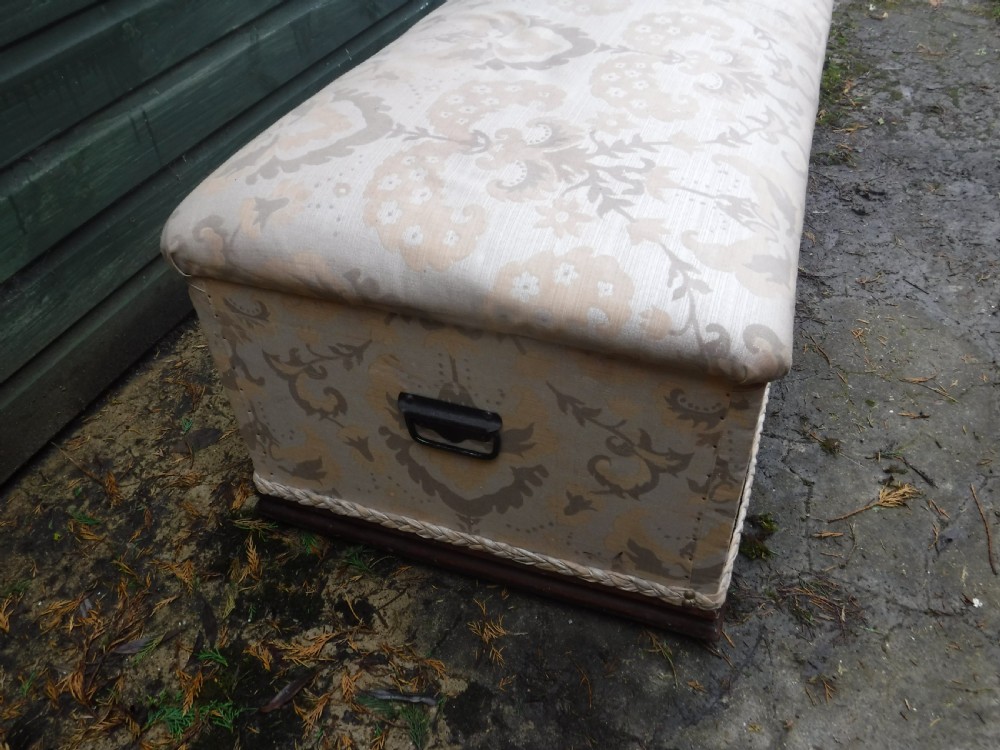 19th century mahogany frame country house box stool View III