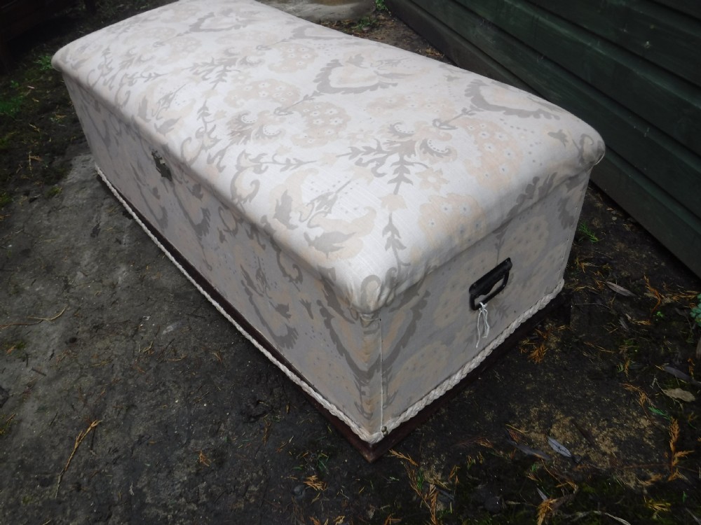 19th century mahogany frame country house box stool View V