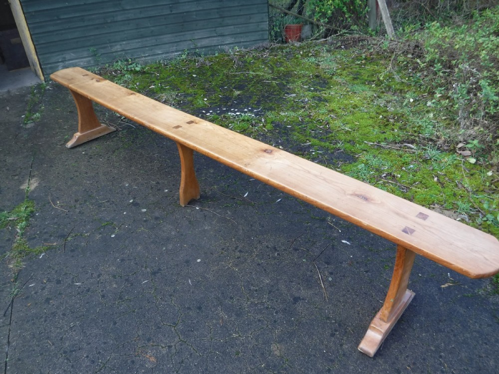 Long late 19th century  kitchen table bench