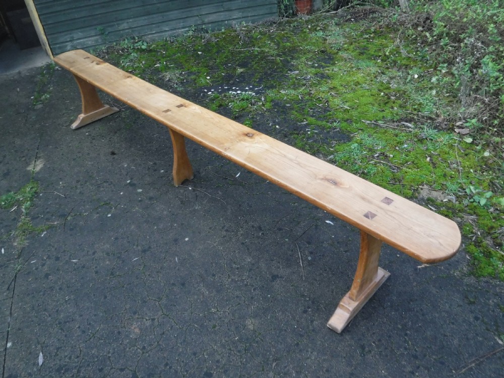 Long late 19th century  kitchen table bench View IV