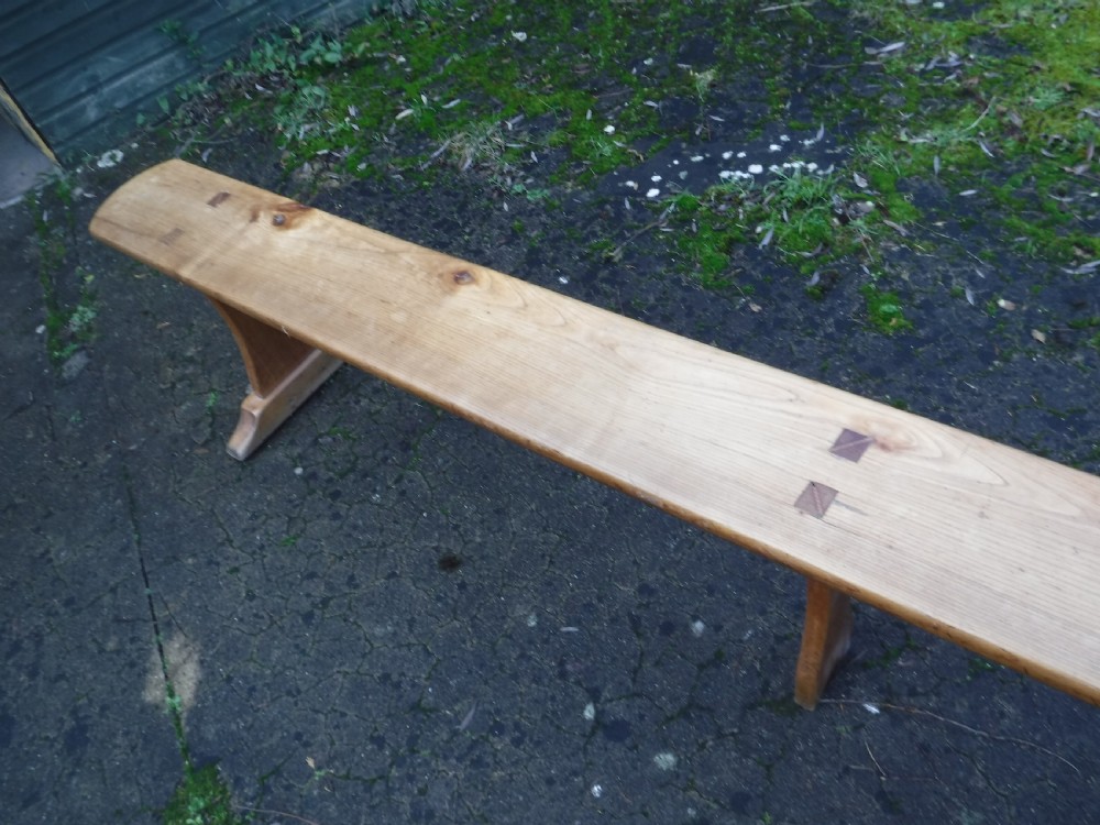 Long late 19th century  kitchen table bench View VI