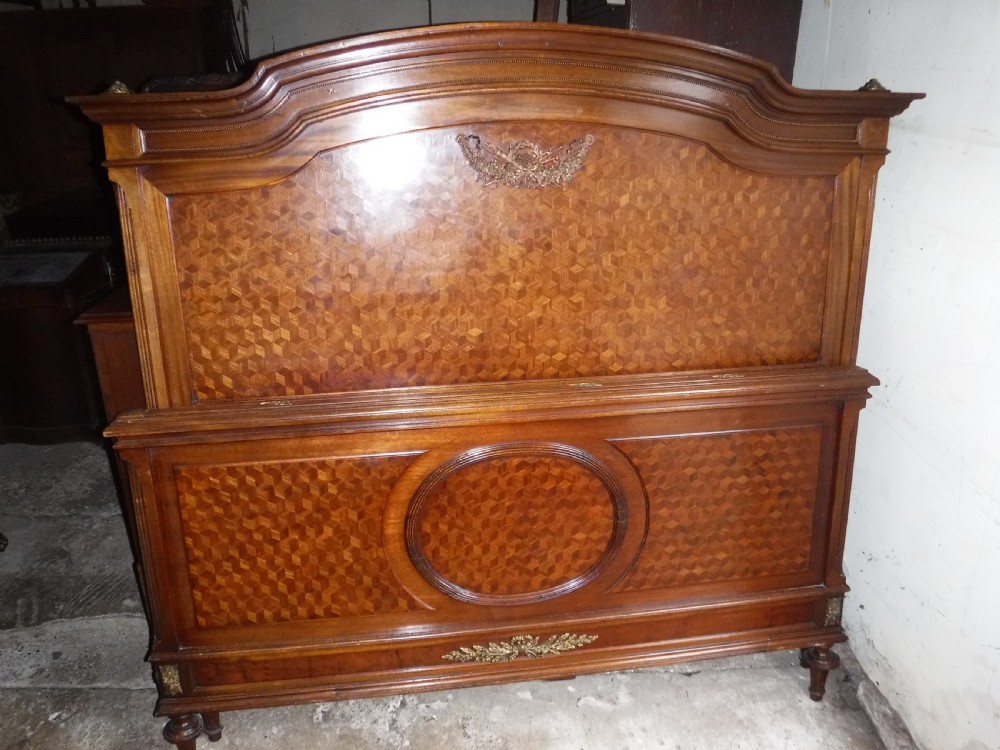 Large early 20th century double bed View VI