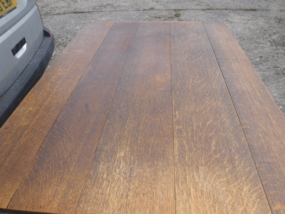 Good solid 8 seater 19th century oak kitchen table View II