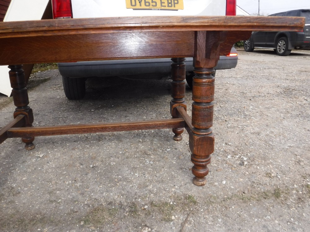 Good solid 8 seater 19th century oak kitchen table View III