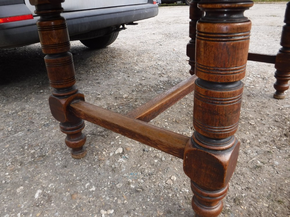 Good solid 8 seater 19th century oak kitchen table View IV