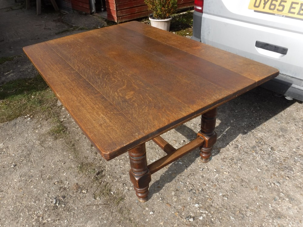 Good solid 8 seater 19th century oak kitchen table View V