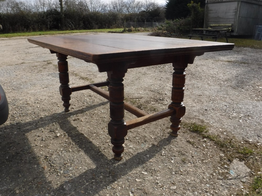 Good solid 8 seater 19th century oak kitchen table View VIII