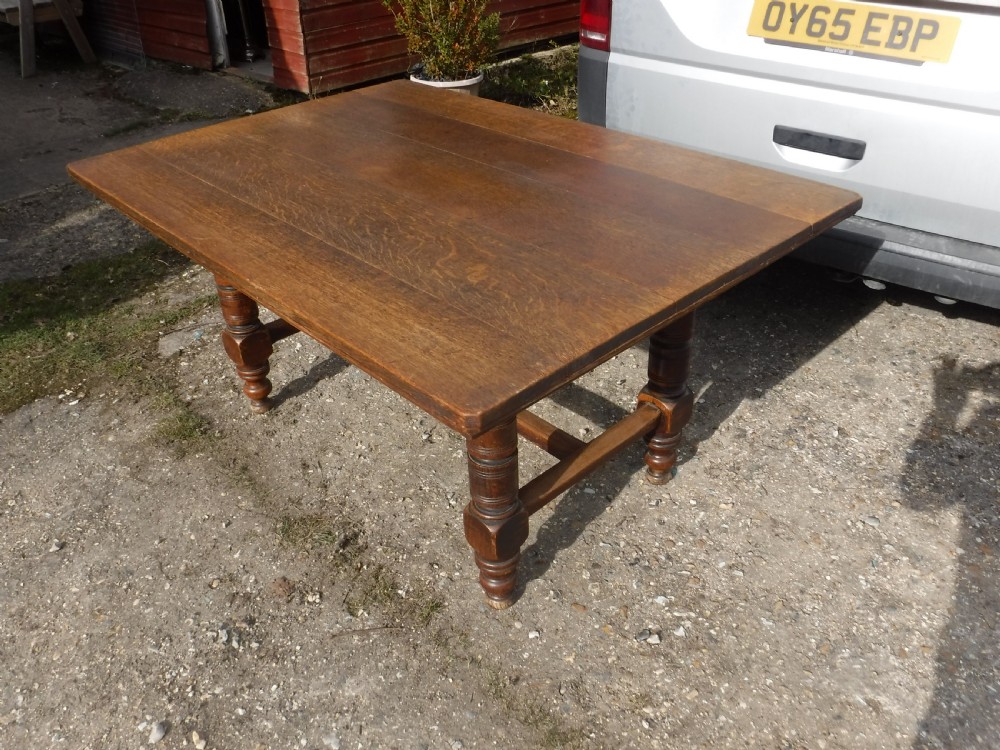 Good solid 8 seater 19th century oak kitchen table View X