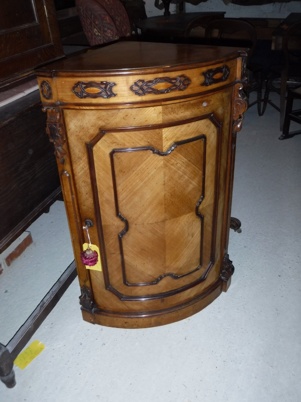 19th century Italian floor standing corner  cabinet
