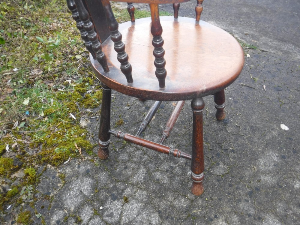 Unusual oak arts and crafts armchair View III