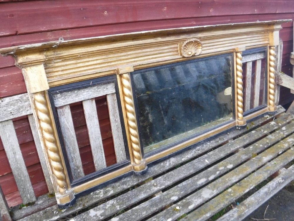 19th century gilt frame over mantel mirror