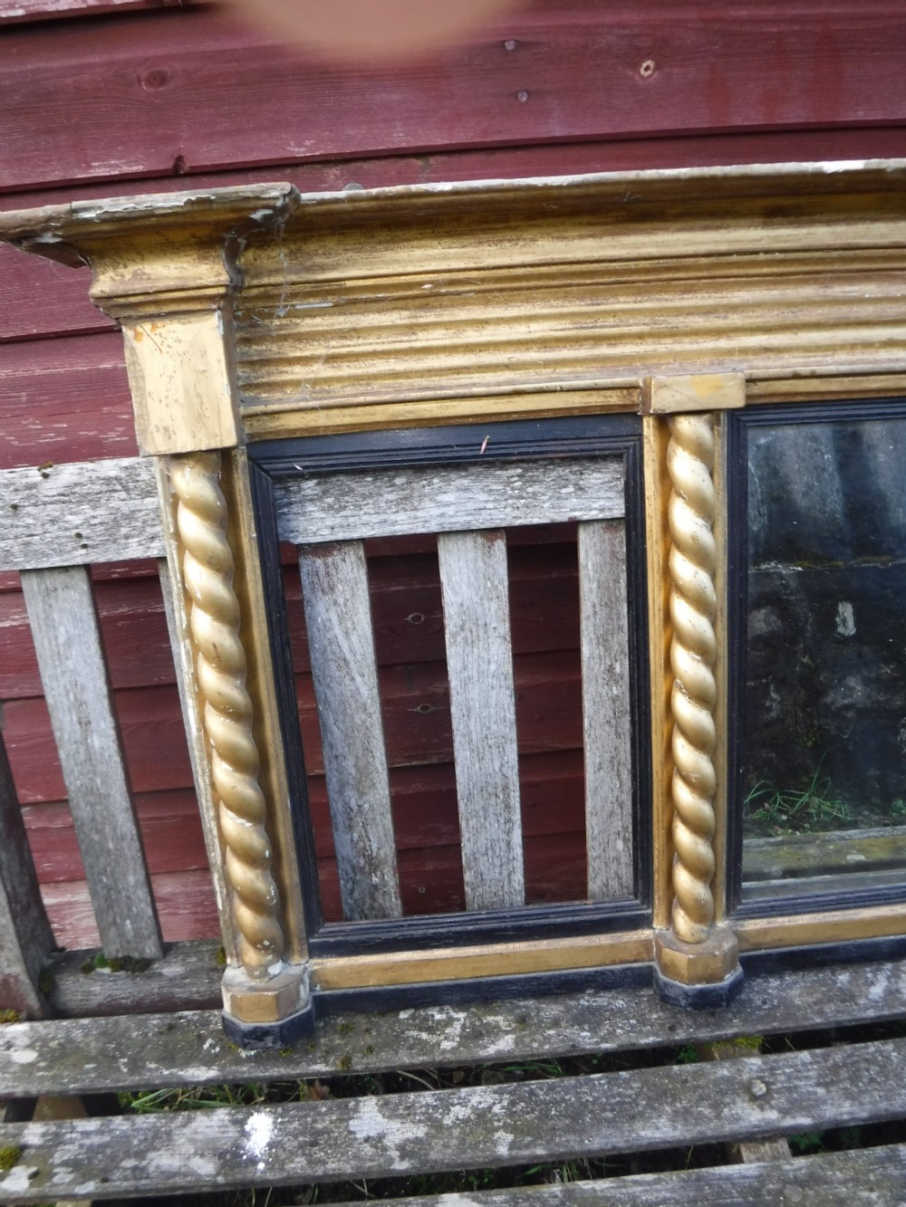19th century gilt frame over mantel mirror View VI
