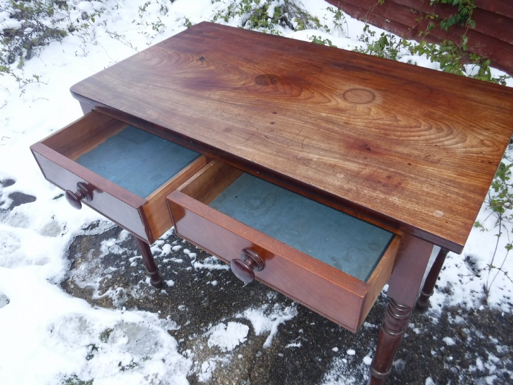 Regency mahogany 2 drawer side table View II