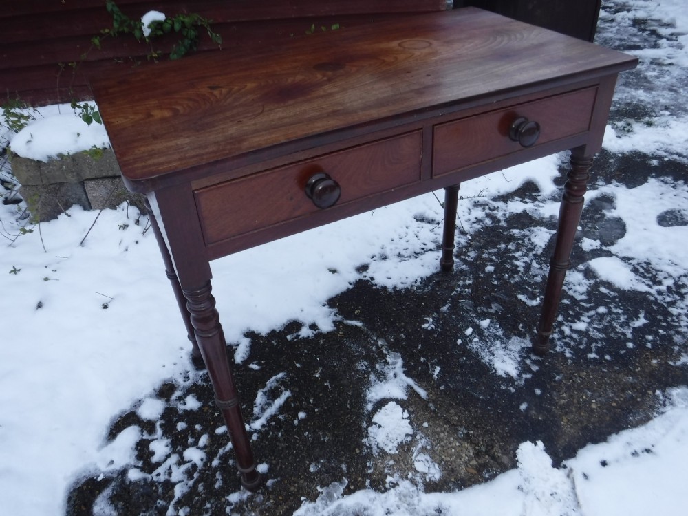 Regency mahogany 2 drawer side table View III