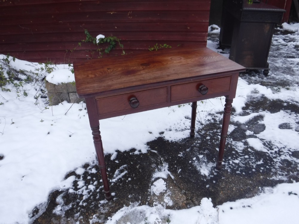 Regency mahogany 2 drawer side table View IV