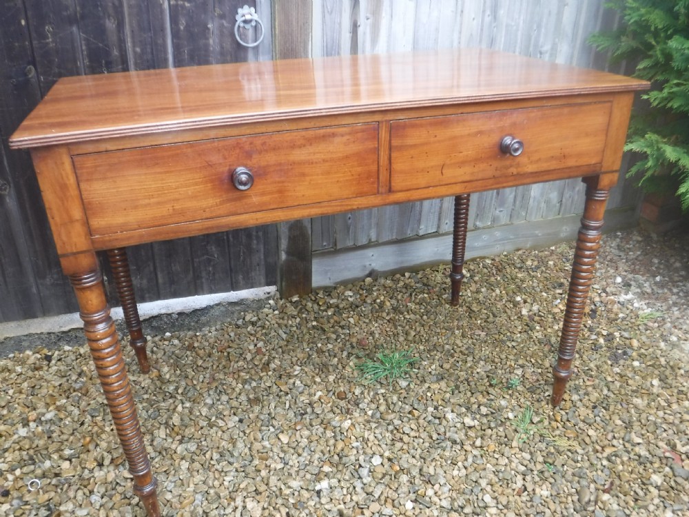 Good Regency mahogany 2 drawer side table View II
