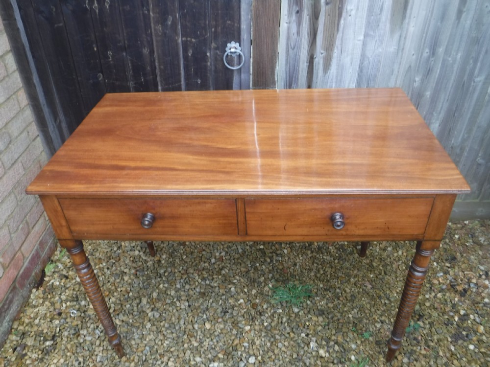 Good Regency mahogany 2 drawer side table View III
