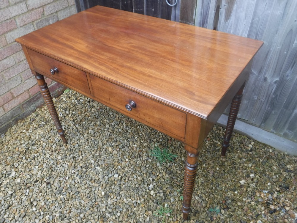Good Regency mahogany 2 drawer side table View IV