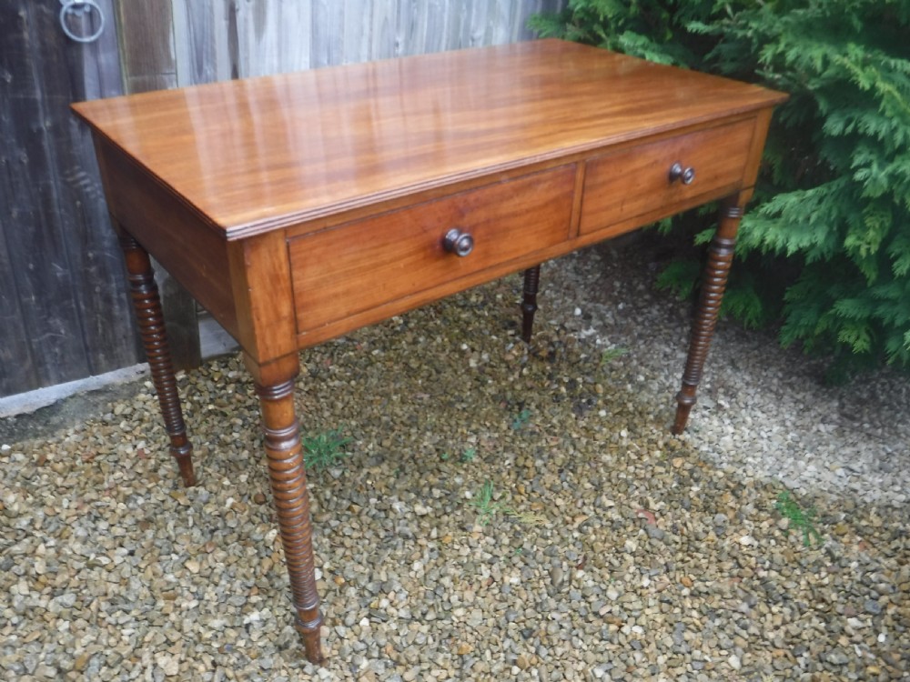 Good Regency mahogany 2 drawer side table View V