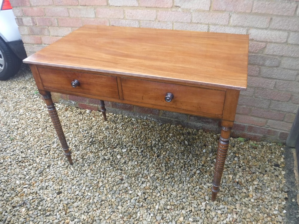 Good Regency mahogany 2 drawer side table View VI