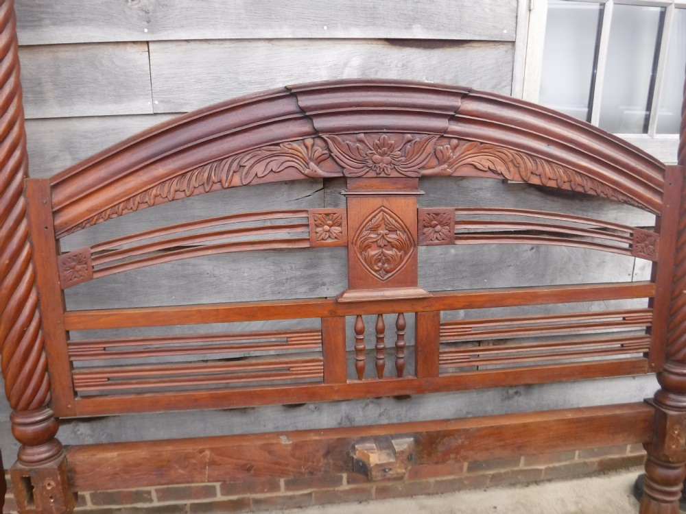 Large anglo Indian 4 poster bed View X
