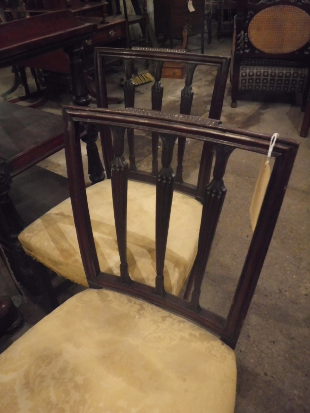 Pair of early 19th century mahogany side chairs View II