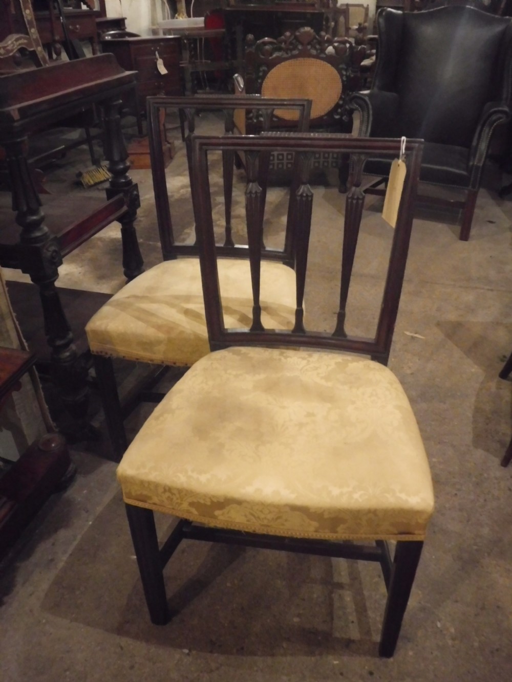 Pair of early 19th century mahogany side chairs View III
