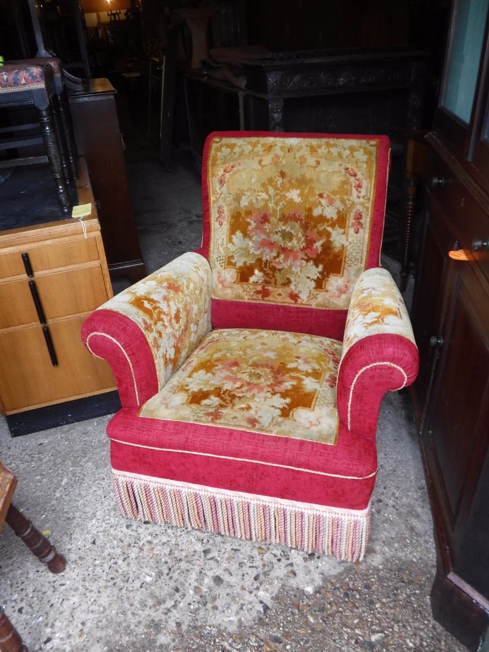 Victorian upholstered armchair