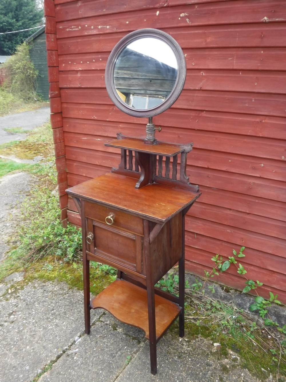 Late 19th century shaving stand in the manner of Liberty