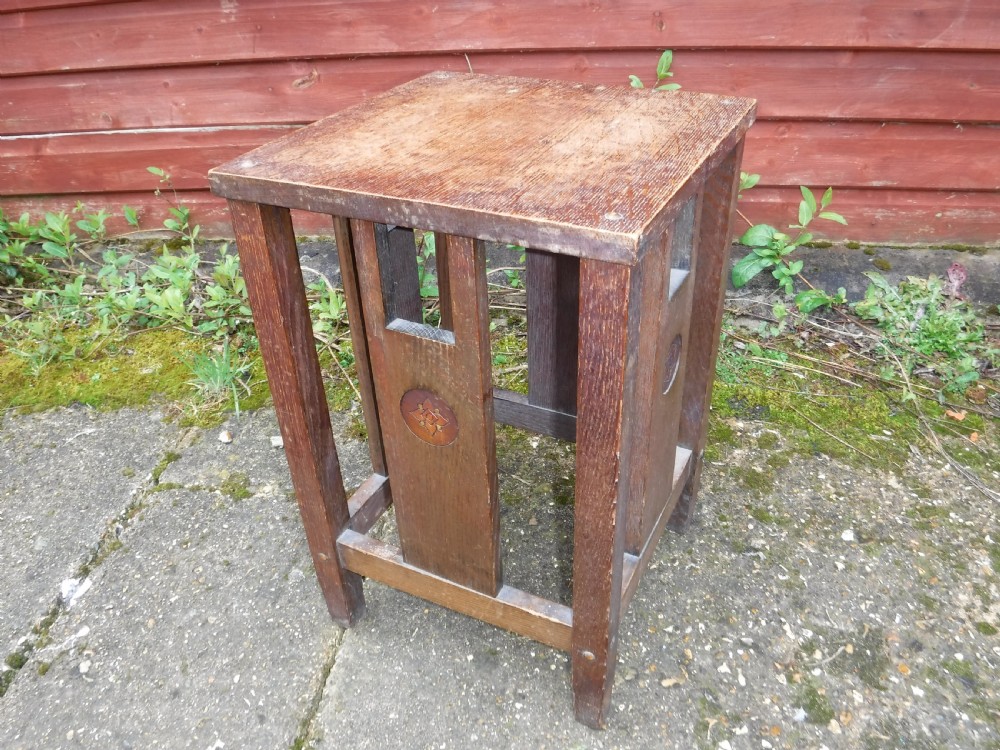 Oak arts and crafts occasional table View III