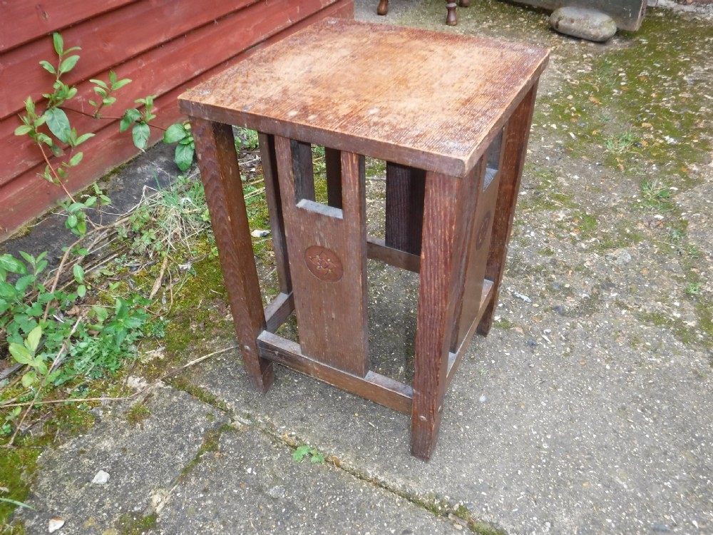 Oak arts and crafts occasional table View V