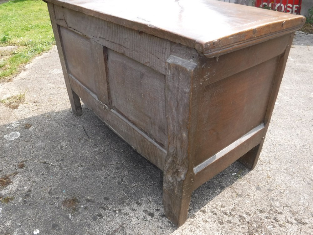 Late 17th century panelled oak coffer View III