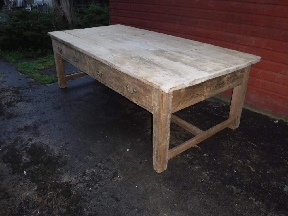 Very large 19th century country house kitchen table View III