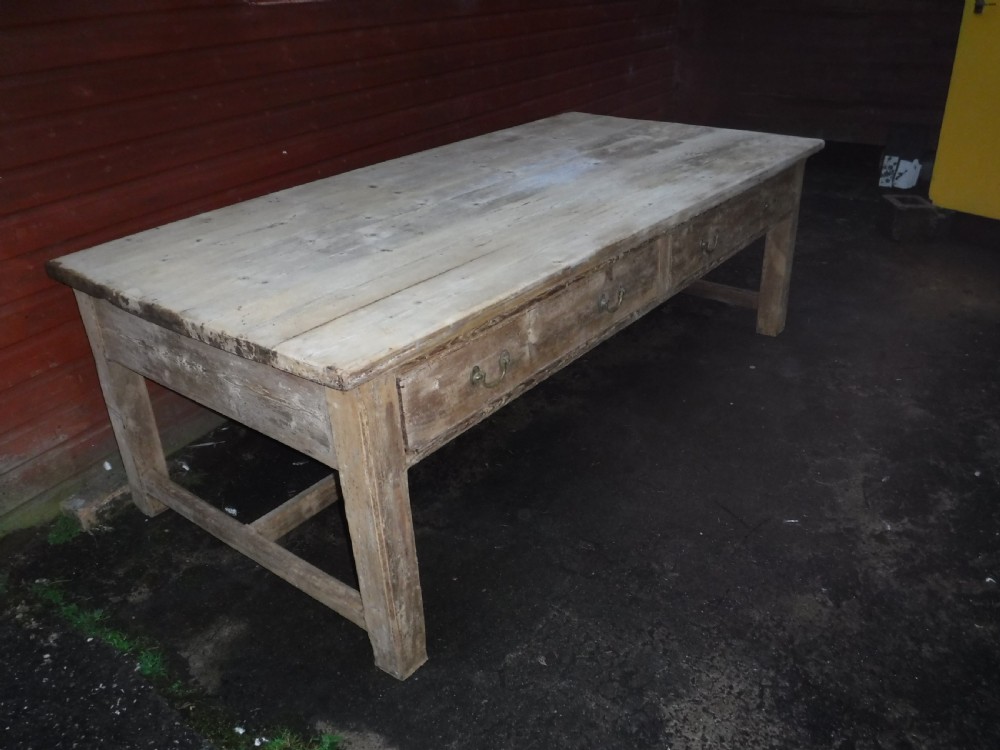 Very large 19th century country house kitchen table View V